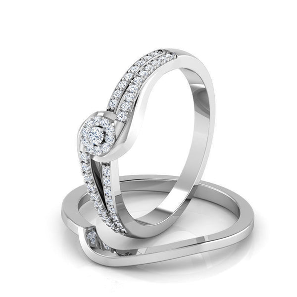 0.25ct Brilliant Cut Diamond Gold Bridal Set - 01US08